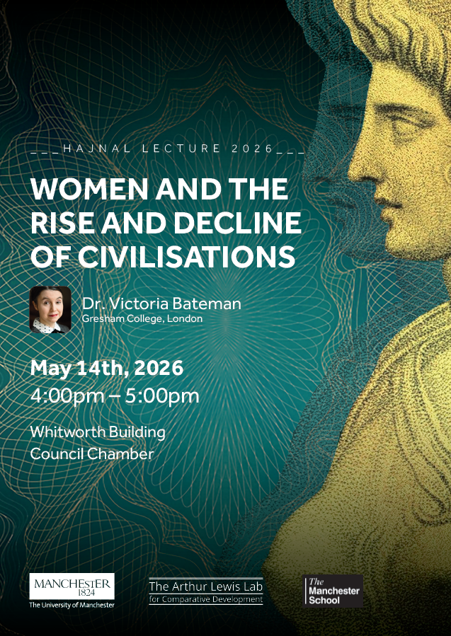 The 2026 Hajnal Lecture at the University of Manchester